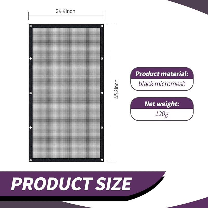 Flygun Black Fence, Pet Barrier Backseat Mesh, Car Divider Net, Dog Guardrail, SUV Pickup Small Car (45.2In x 24.4In) - Image 2